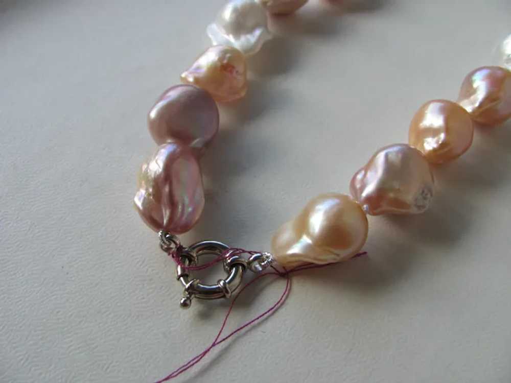 Chunky Baroque 'Fireball' Freshwater Pearl Neckla… - image 6