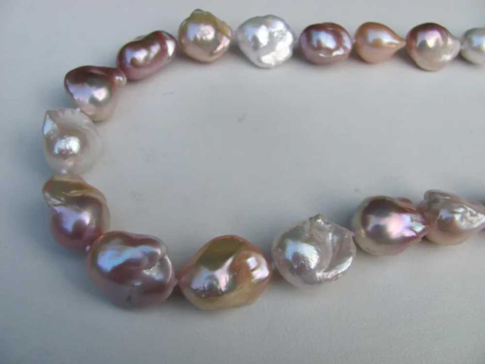 Chunky Baroque 'Fireball' Freshwater Pearl Neckla… - image 7