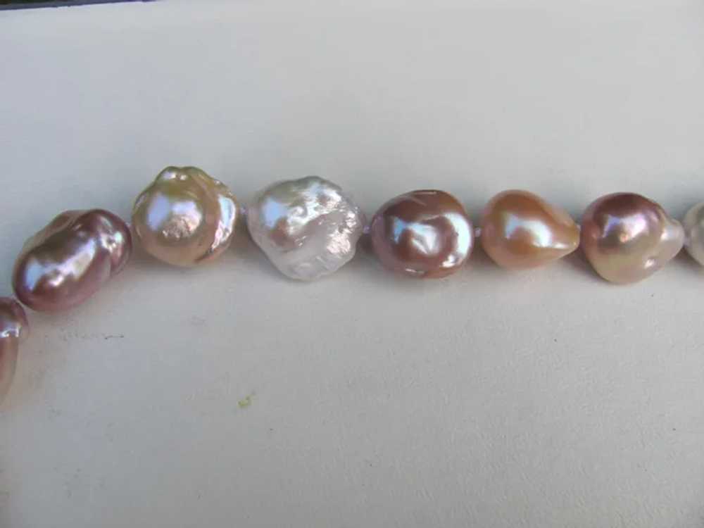 Chunky Baroque 'Fireball' Freshwater Pearl Neckla… - image 8