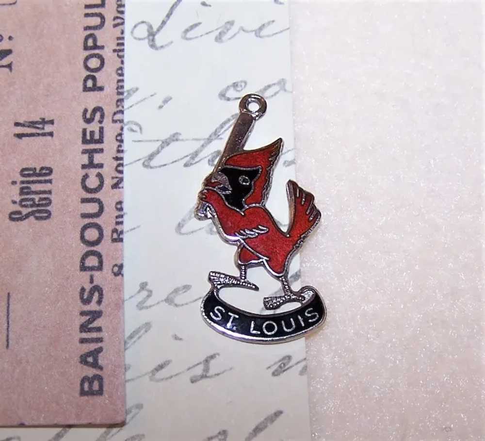 Sterling Silver Enamel Charm - St Louis Cardinals… - image 3