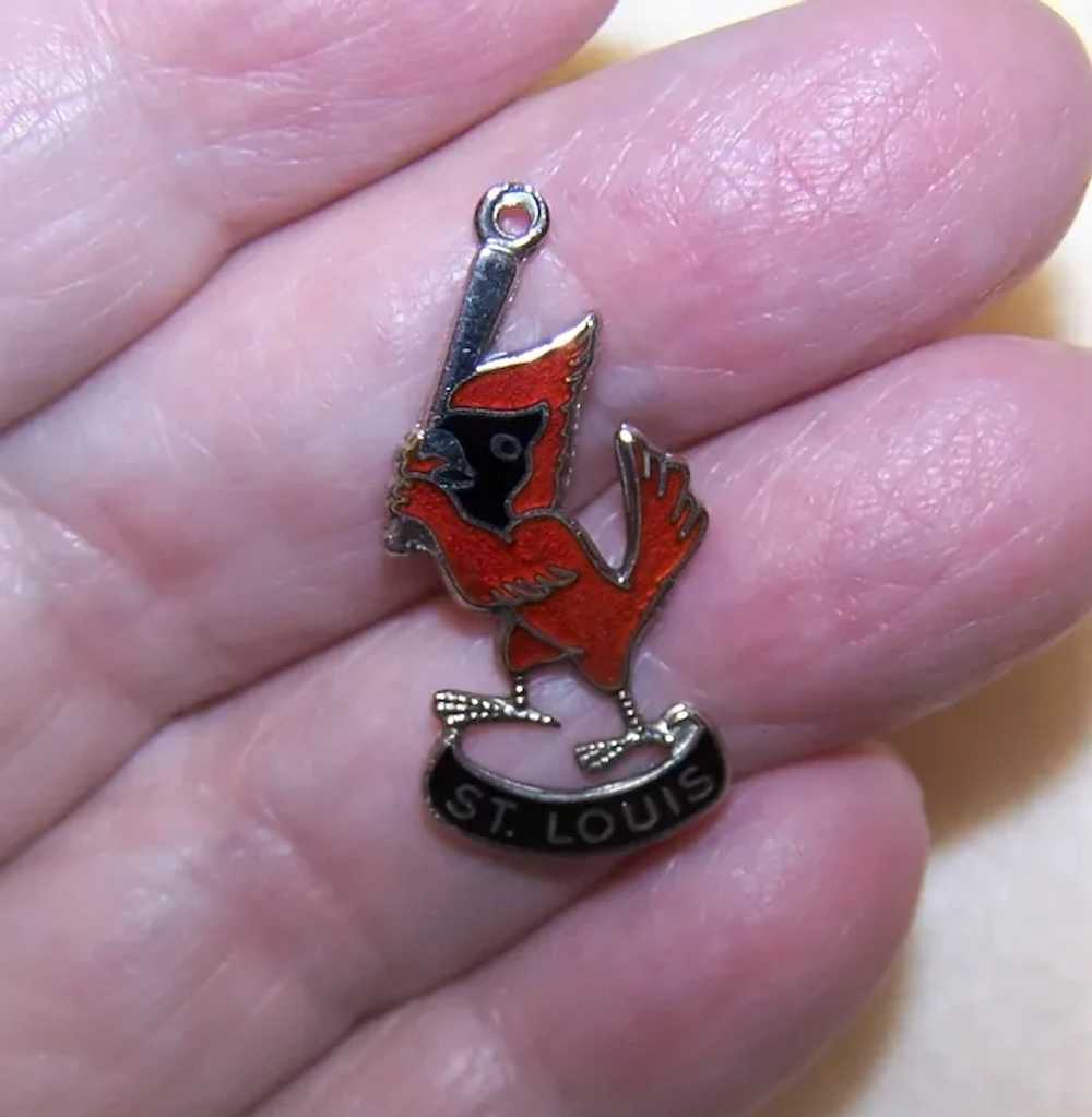 Sterling Silver Enamel Charm - St Louis Cardinals… - image 4