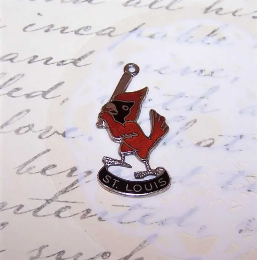 Sterling Silver Enamel Charm - St Louis Cardinals… - image 5