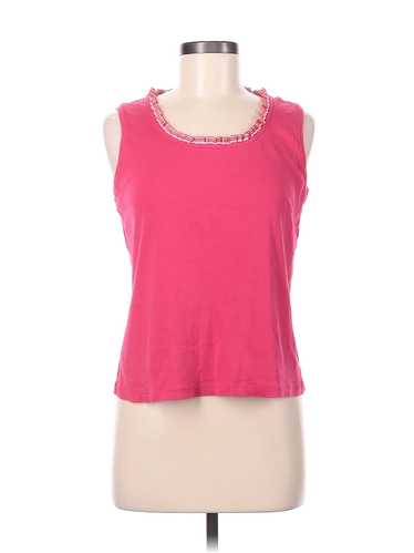 Talbots Women Pink Sleeveless Top M