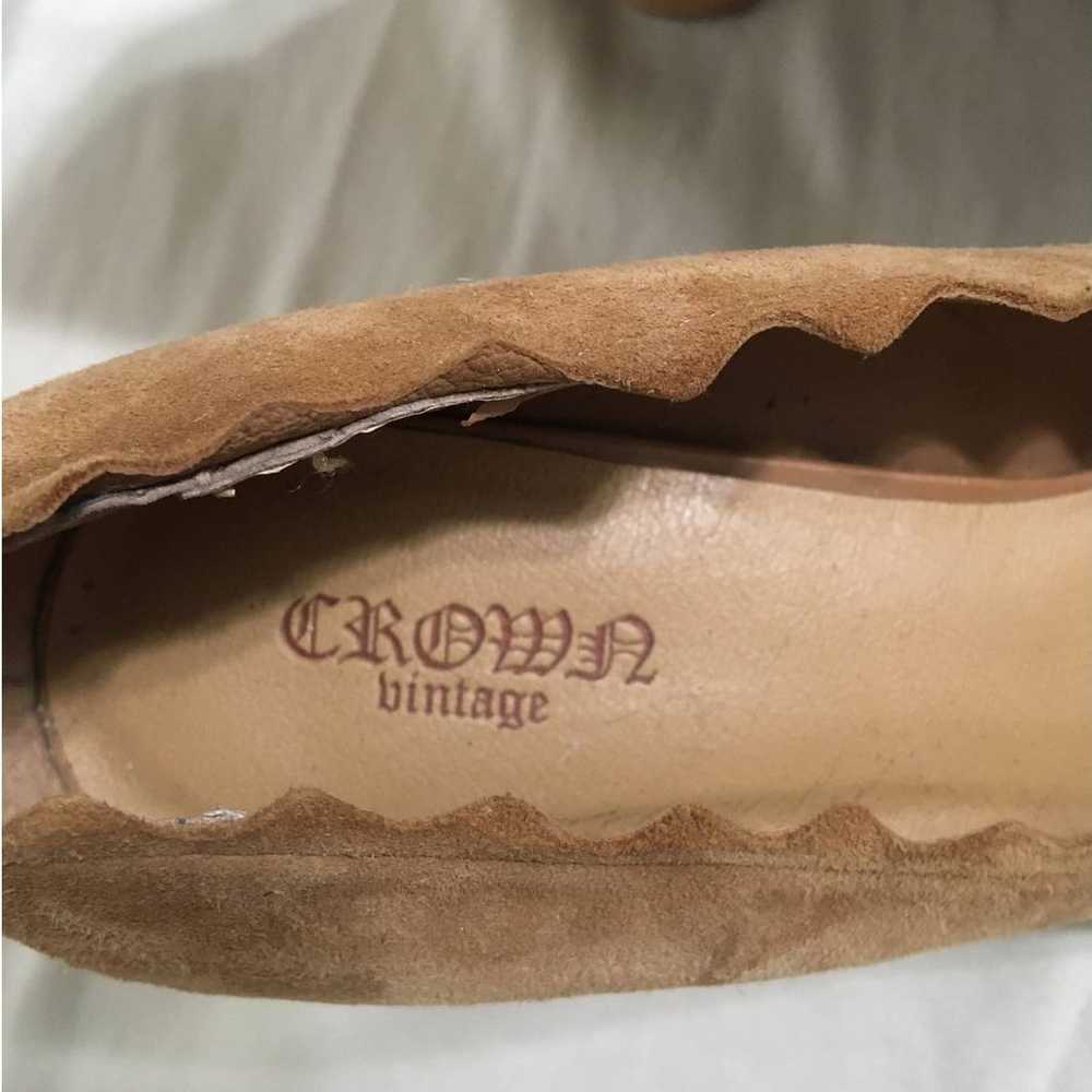 Crown Vintage Willow Size 8 M Suede 3 3/4" High H… - image 2