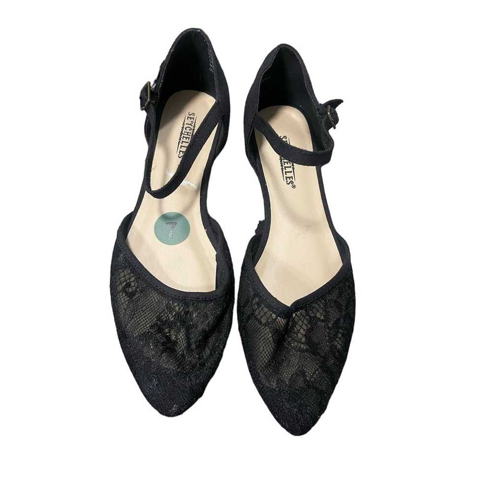 Seychelles Mojito Black Lace Pointed Toe Flats Wo… - image 1