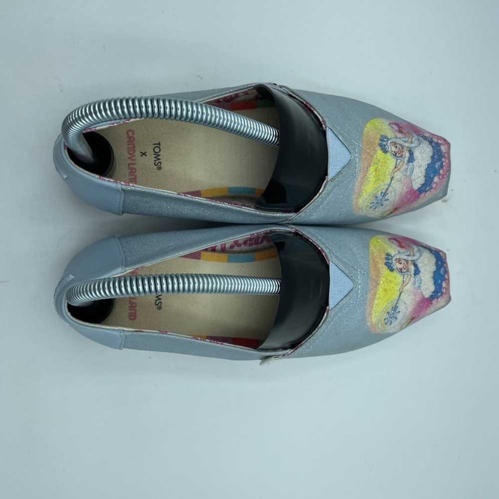 Toms Candy Land Slip On Shoes Flats Glitter Frost… - image 8