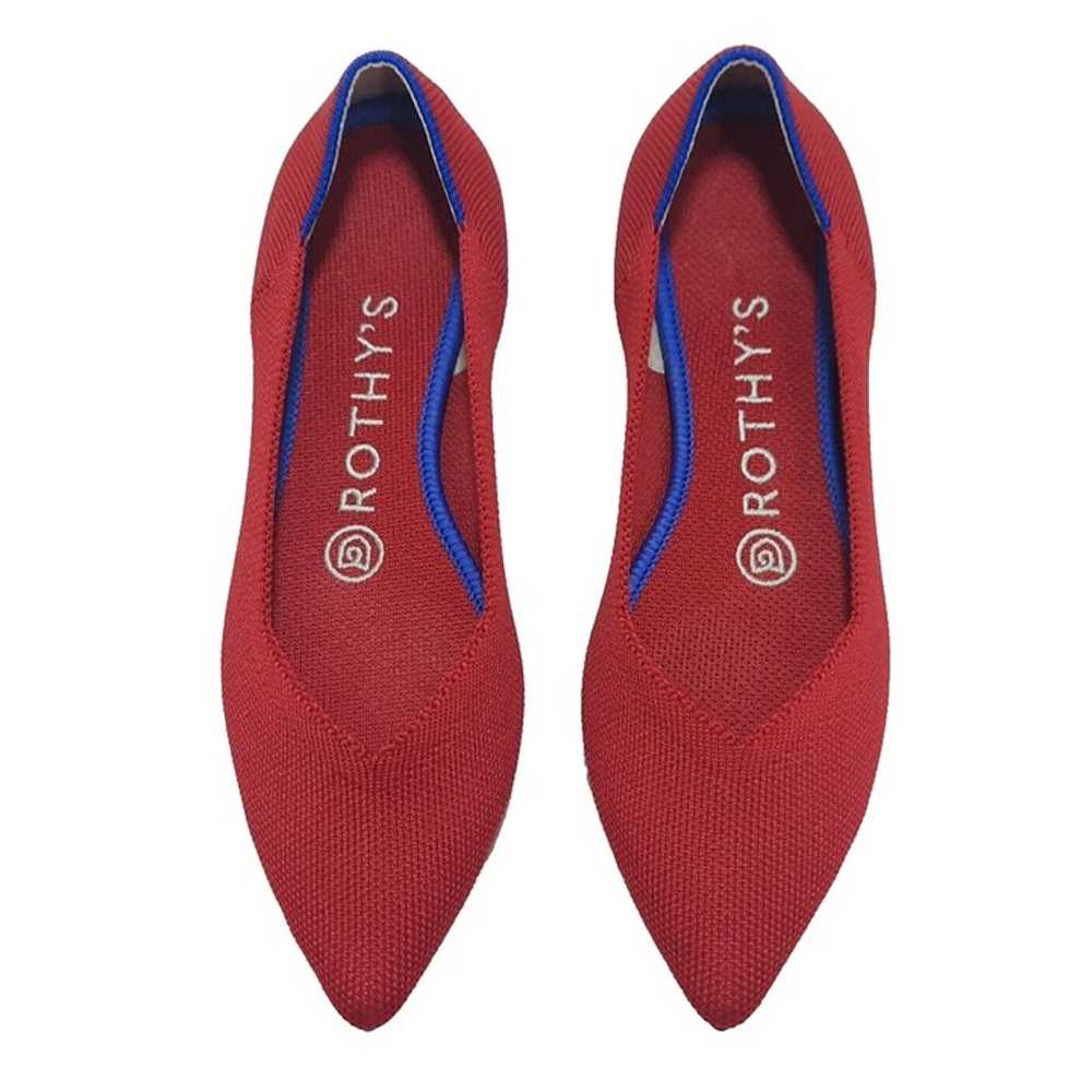 Rothys The Point Flats Red Sz 5.5 Washable Sustai… - image 1