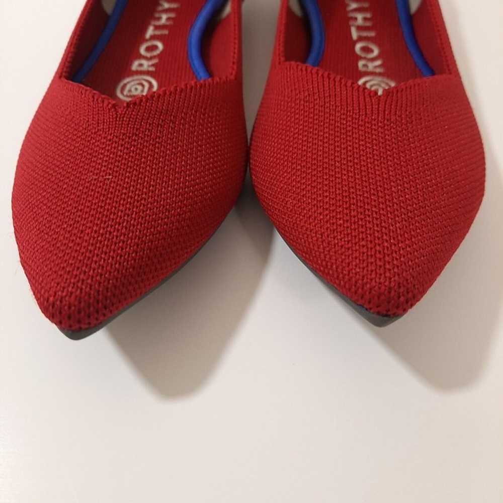 Rothys The Point Flats Red Sz 5.5 Washable Sustai… - image 6