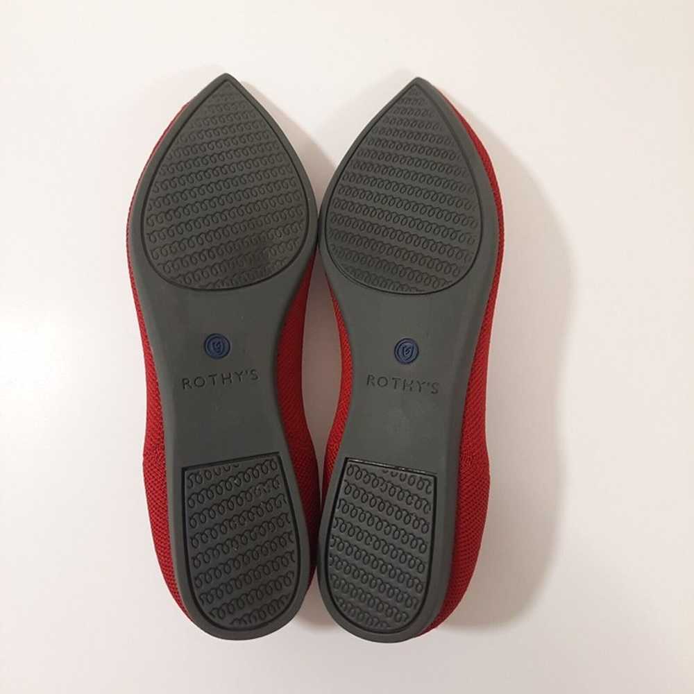 Rothys The Point Flats Red Sz 5.5 Washable Sustai… - image 8