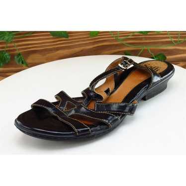 Sofft Sz 7 M Black Strappy Patent Leather Women S… - image 1