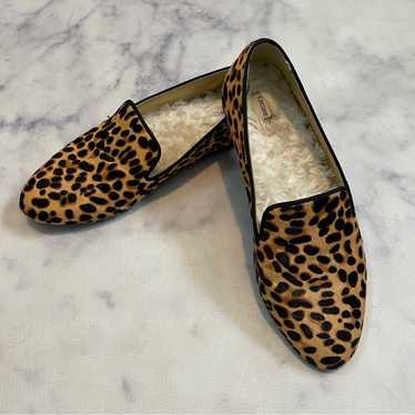 Birdies Starling Leopard Faux Fur Lined Flats