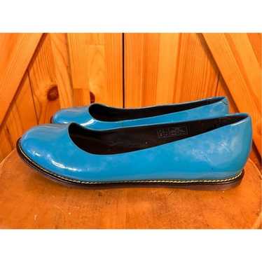 Dr Martens Blue Marie Patent Leather Flats Womens… - image 1