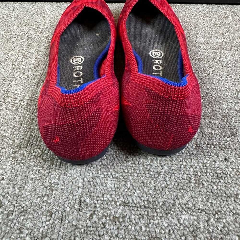 ROTHYS The Point Flats - Red Camo Slip On Knit Sh… - image 3