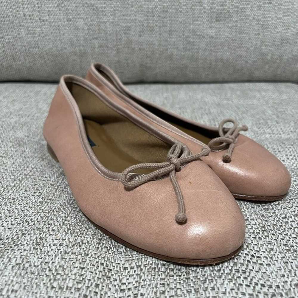 Margaux Blush Pink Demi Round Toe Bow Flat Size 37 - image 2