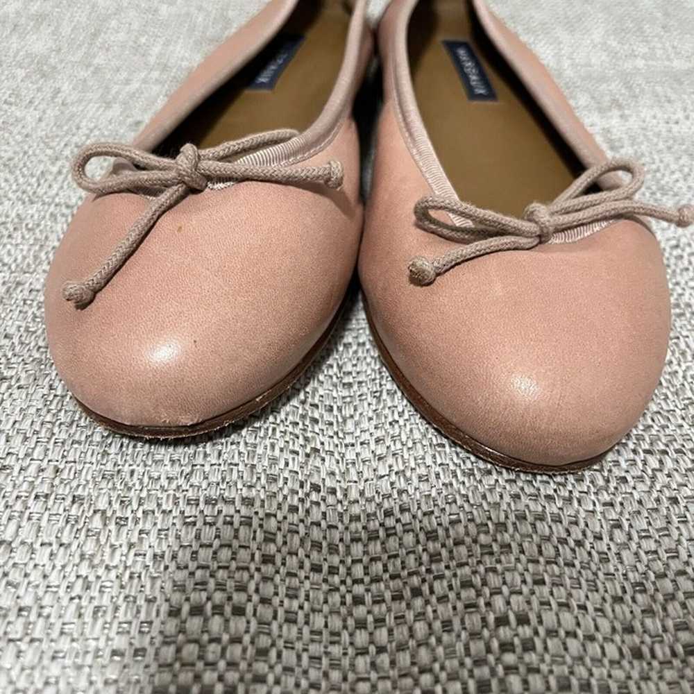 Margaux Blush Pink Demi Round Toe Bow Flat Size 37 - image 6