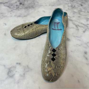 Thierry Rabotin Grace Snake Embossed Flats