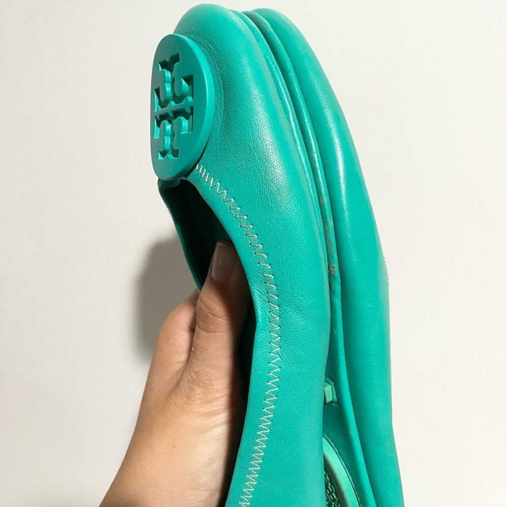 Tory Burch Minnie Sea Foam Green Teal Ballet Flat… - image 11