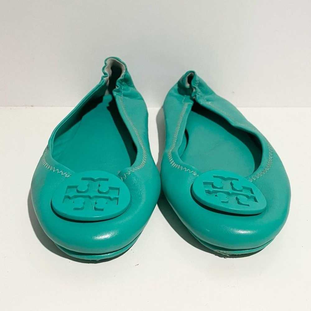 Tory Burch Minnie Sea Foam Green Teal Ballet Flat… - image 4