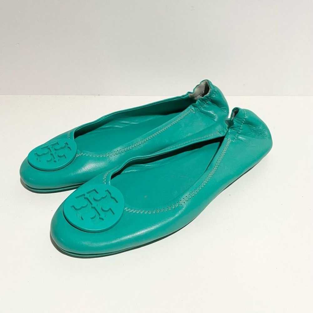 Tory Burch Minnie Sea Foam Green Teal Ballet Flat… - image 6