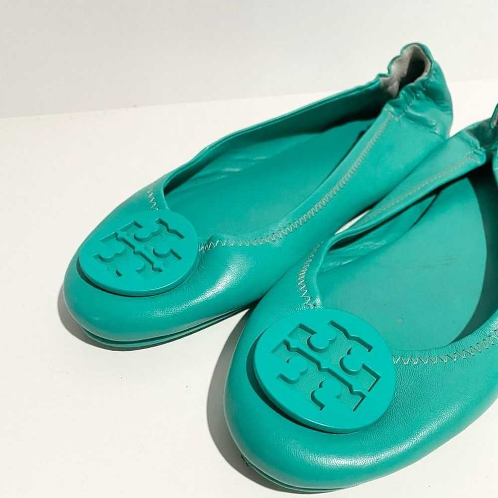 Tory Burch Minnie Sea Foam Green Teal Ballet Flat… - image 7