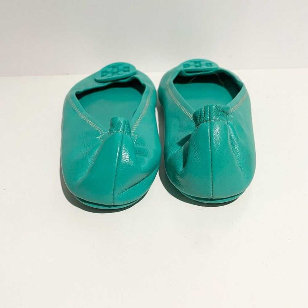 Tory Burch Minnie Sea Foam Green Teal Ballet Flat… - image 8