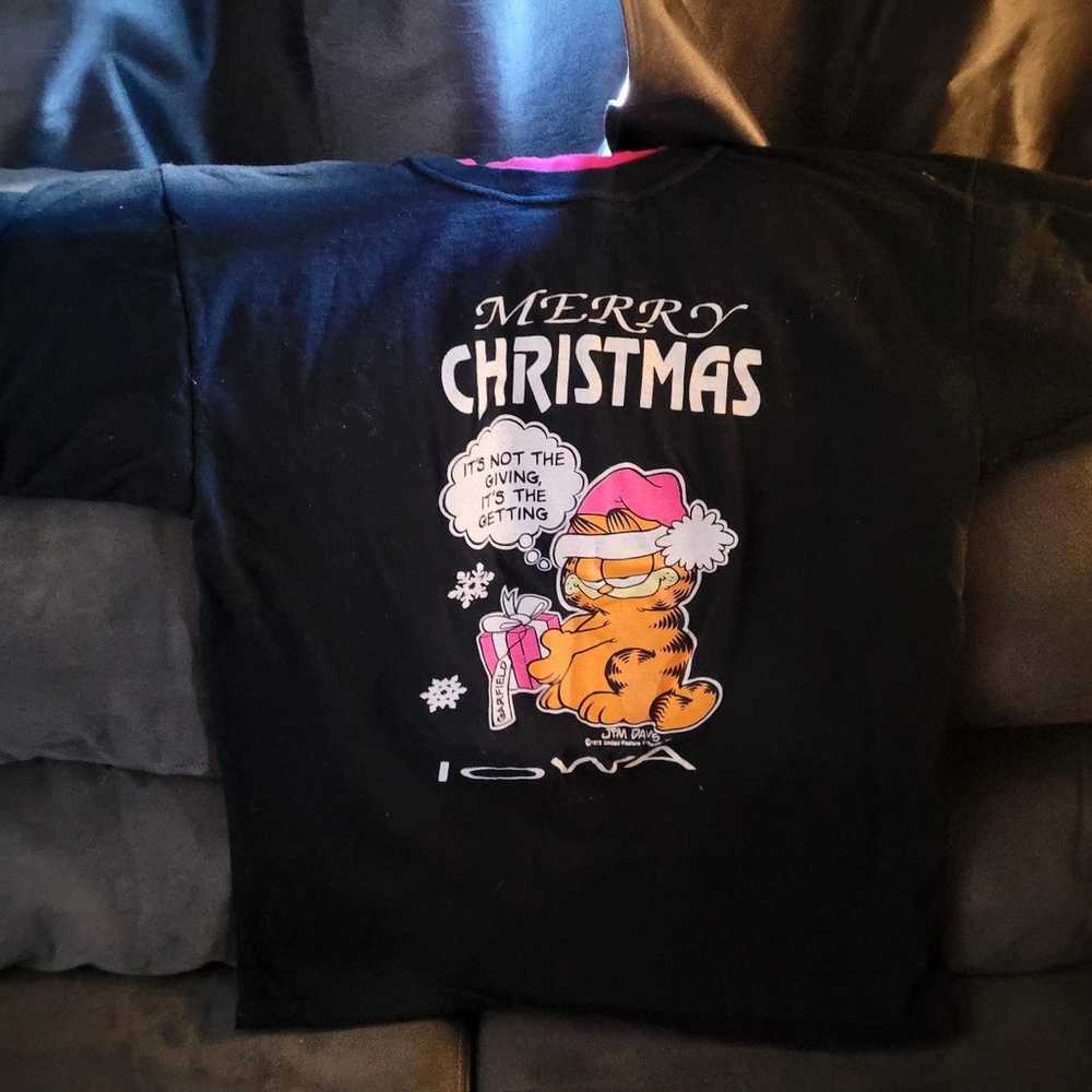 Vintage Garfield Christmas Tshirt - image 4