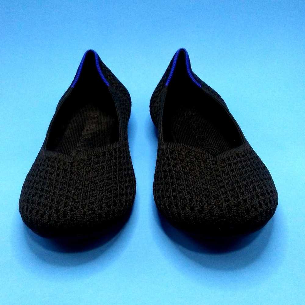 Rothys Flats Shoes Womens 8 Black Honeycomb Knit … - image 2