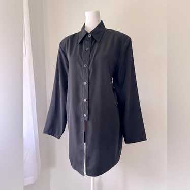 Vintage ‘90s Sag Harbor Black Relaxed Fit Long Sl… - image 1