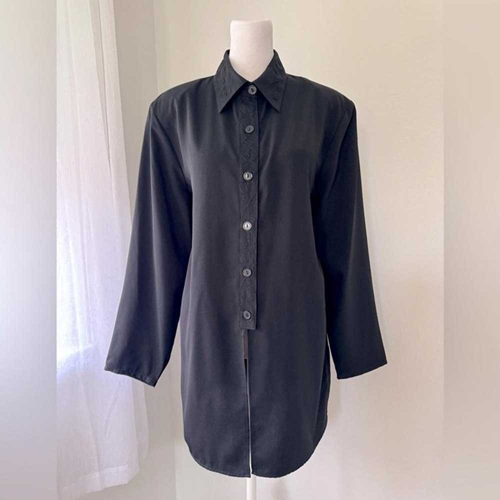 Vintage ‘90s Sag Harbor Black Relaxed Fit Long Sl… - image 3