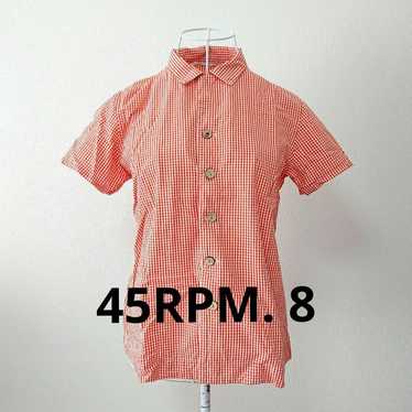 45RPM. 8 Forty-Five RPM Long Sleeve Shirt Gingham 