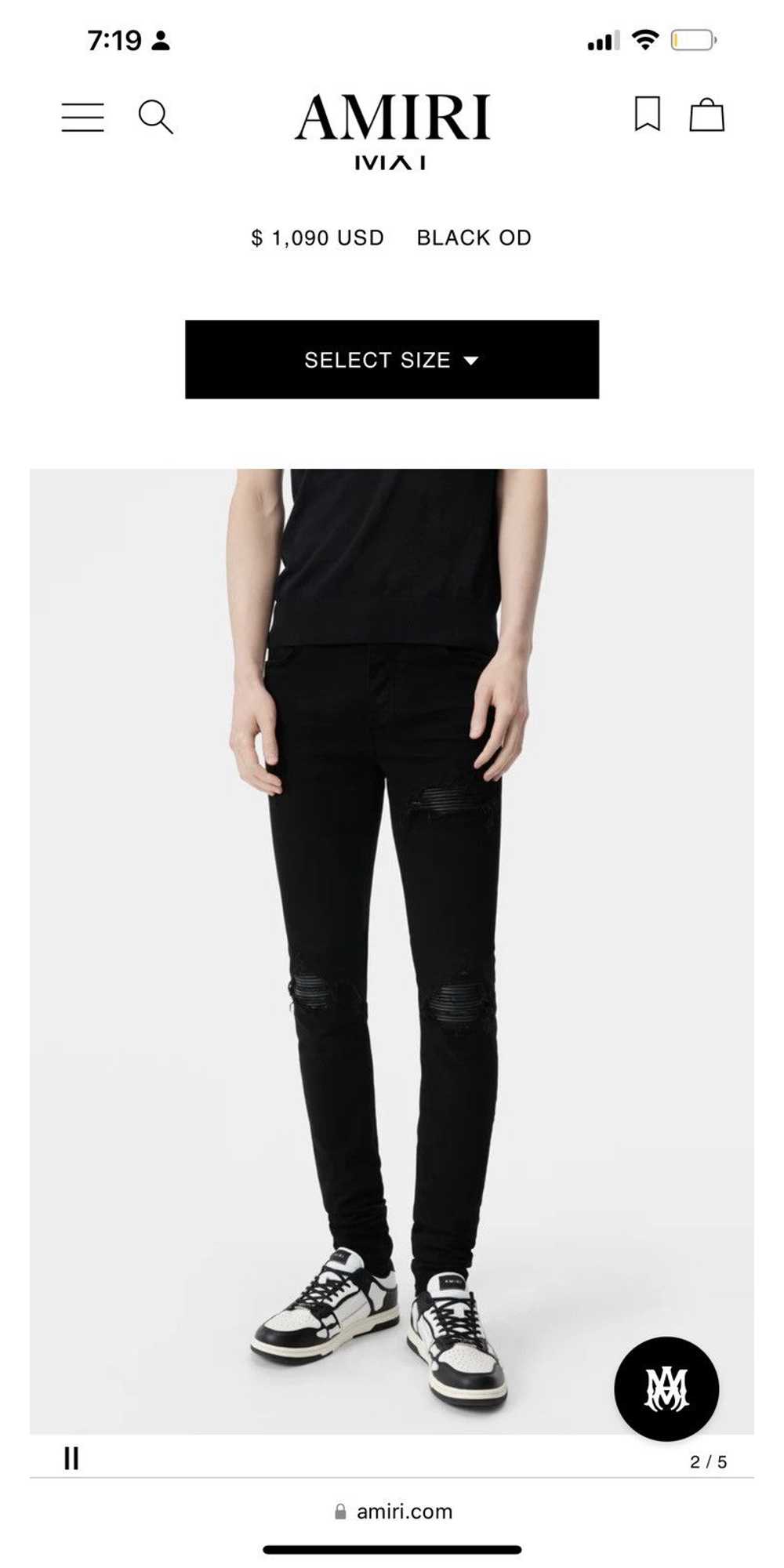 Amiri Amiri Mx1 Black denim - image 5