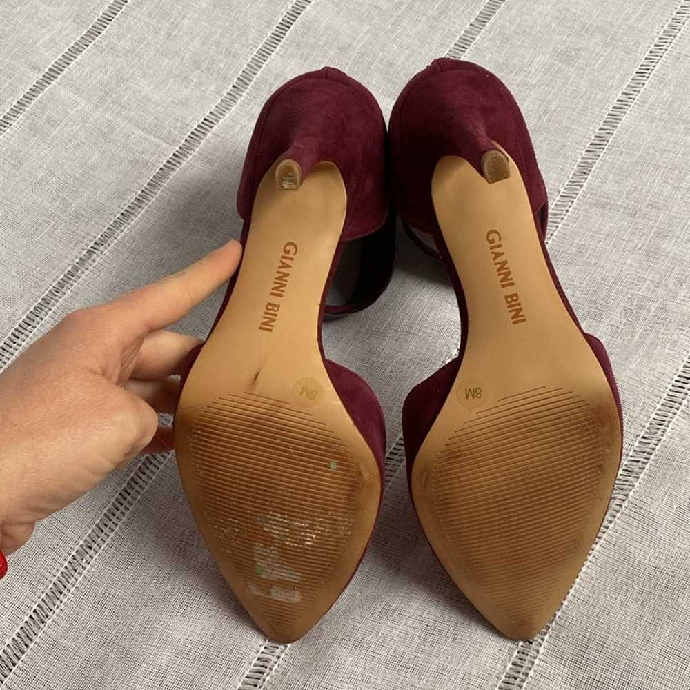 Gianni Bini Burgundy stilettos with edgy ankle wr… - image 8