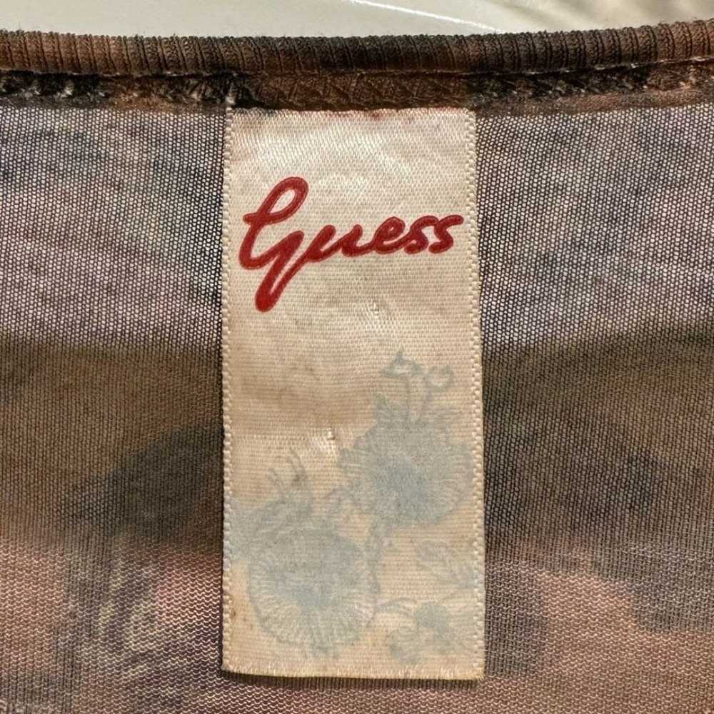 Vintage Guess Tattoo Graphic Long Sleeve Top Wome… - image 5