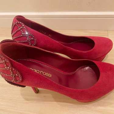 Sergio Rossi rhinestone pumps size 34 heel