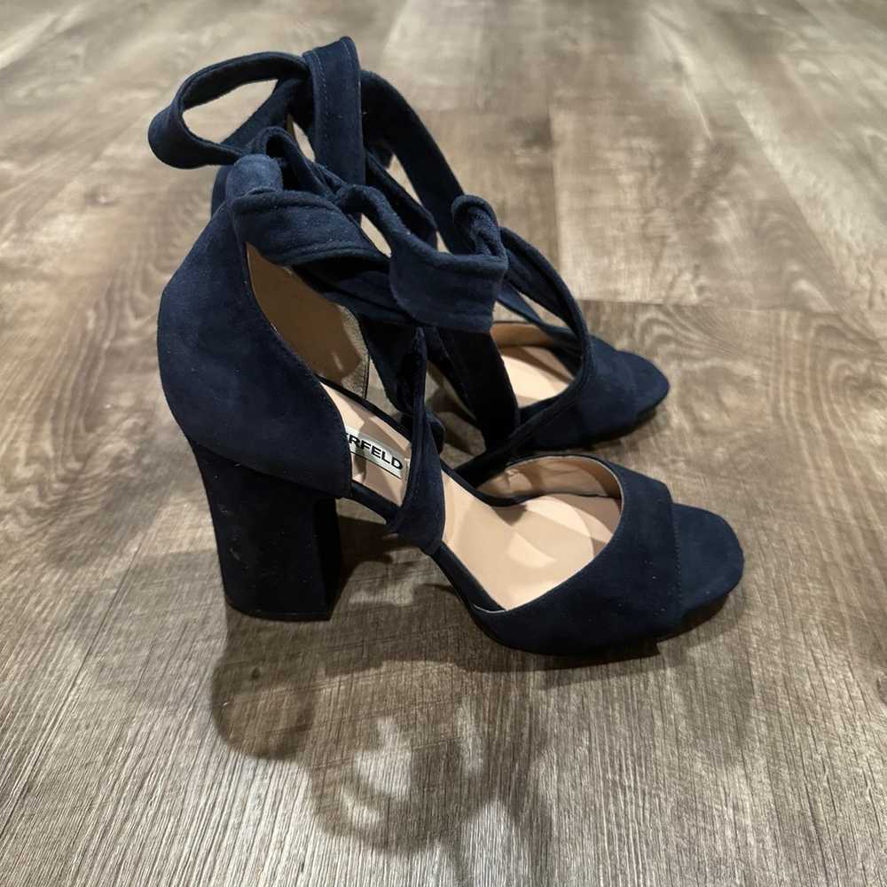 KARL LAGERFELD Sandals open toe Pumps blue size 8 - image 3