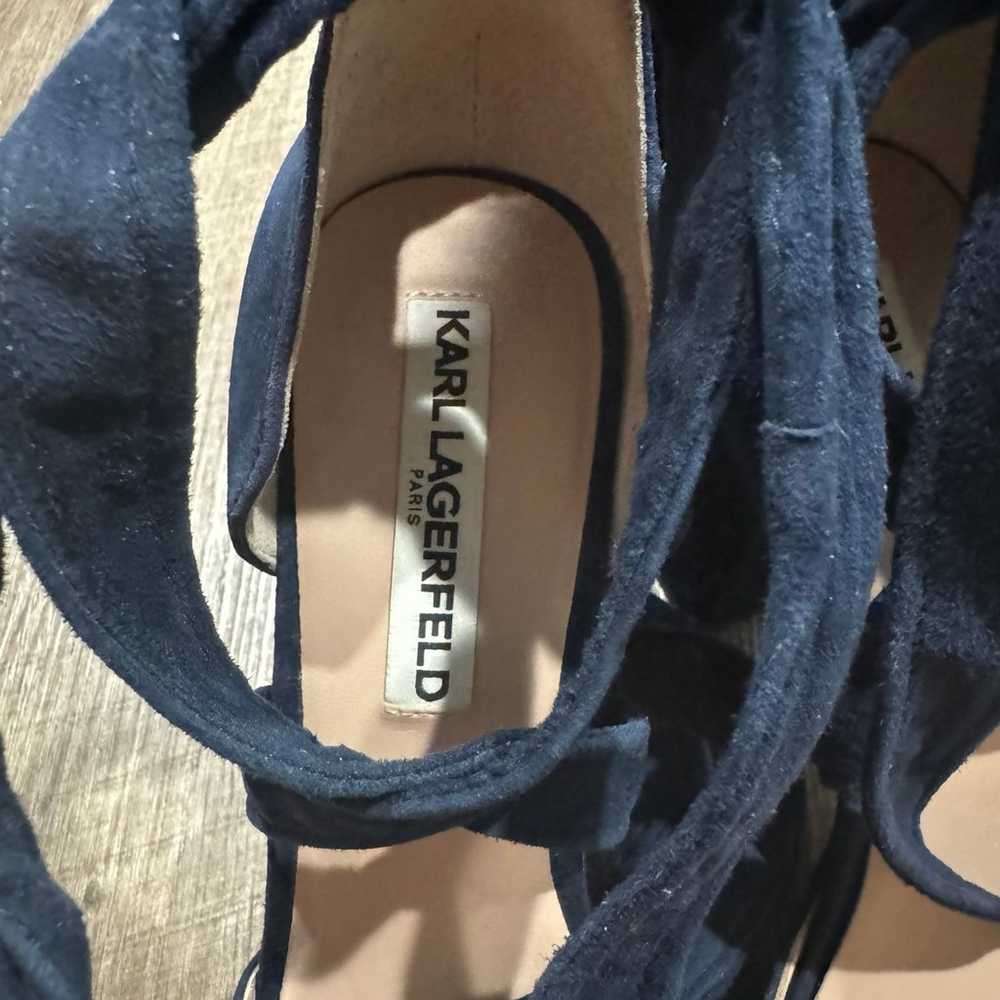 KARL LAGERFELD Sandals open toe Pumps blue size 8 - image 7