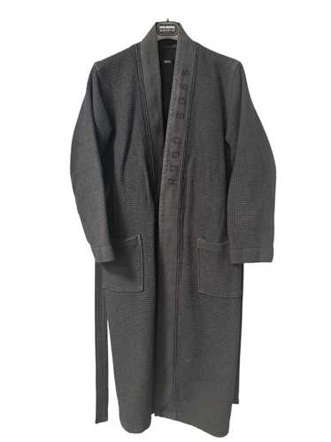 Hugo Boss BOSS Bodywear waffle kimono robe in grey