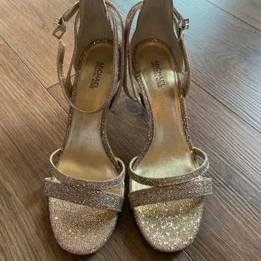 Michael Kors Gold Glitter Heels