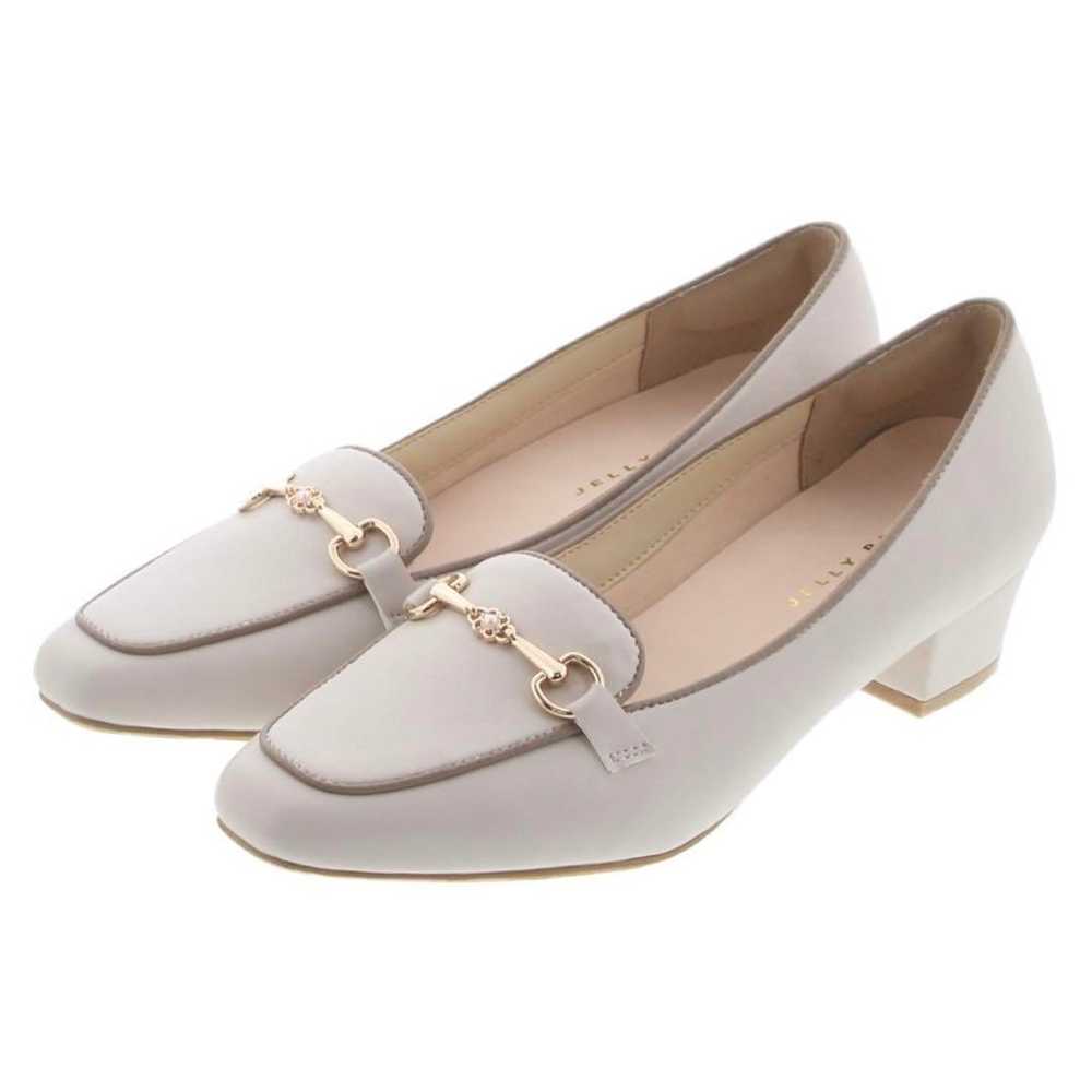 JELLY BEANS / Flower Bit Loafer Pumps [Ivory] - image 2