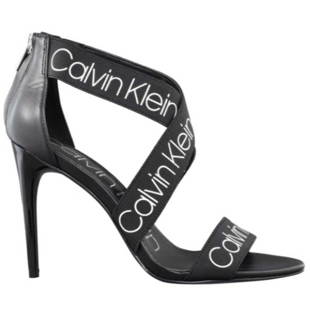 Calvin Klein CK Logo Salas Dress Sandal Heel Strap - image 2