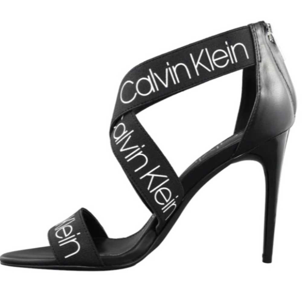 Calvin Klein CK Logo Salas Dress Sandal Heel Strap - image 4