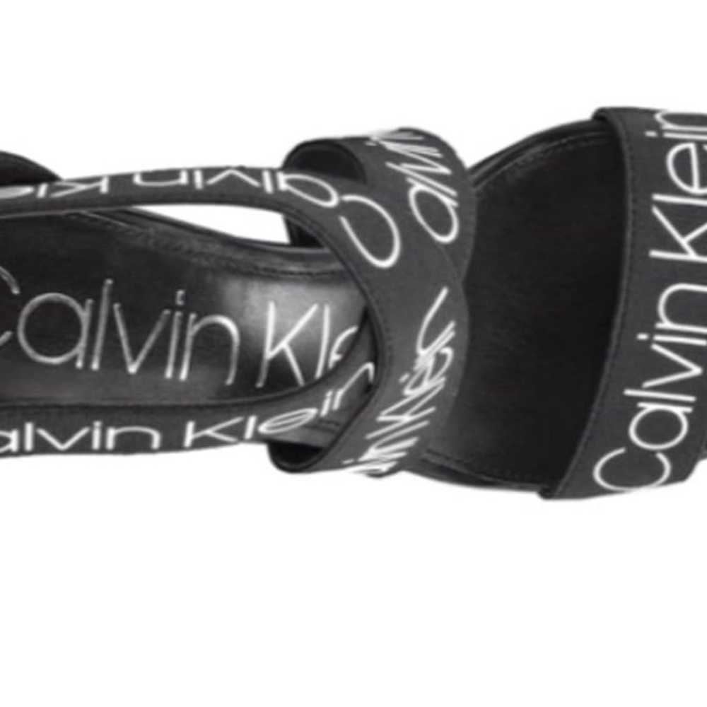 Calvin Klein CK Logo Salas Dress Sandal Heel Strap - image 7