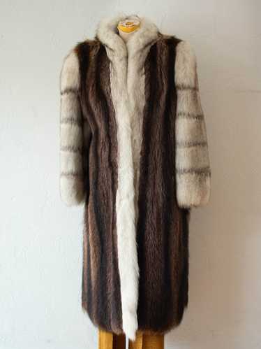 Vintage Canadian Bespoke Two-Tone Fur Coat M/L - image 1