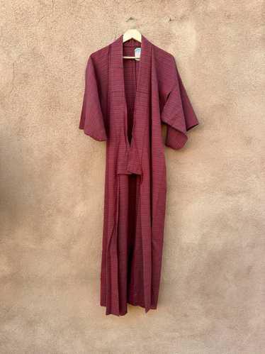 Red Striped Worsted Wool Kimono - image 1