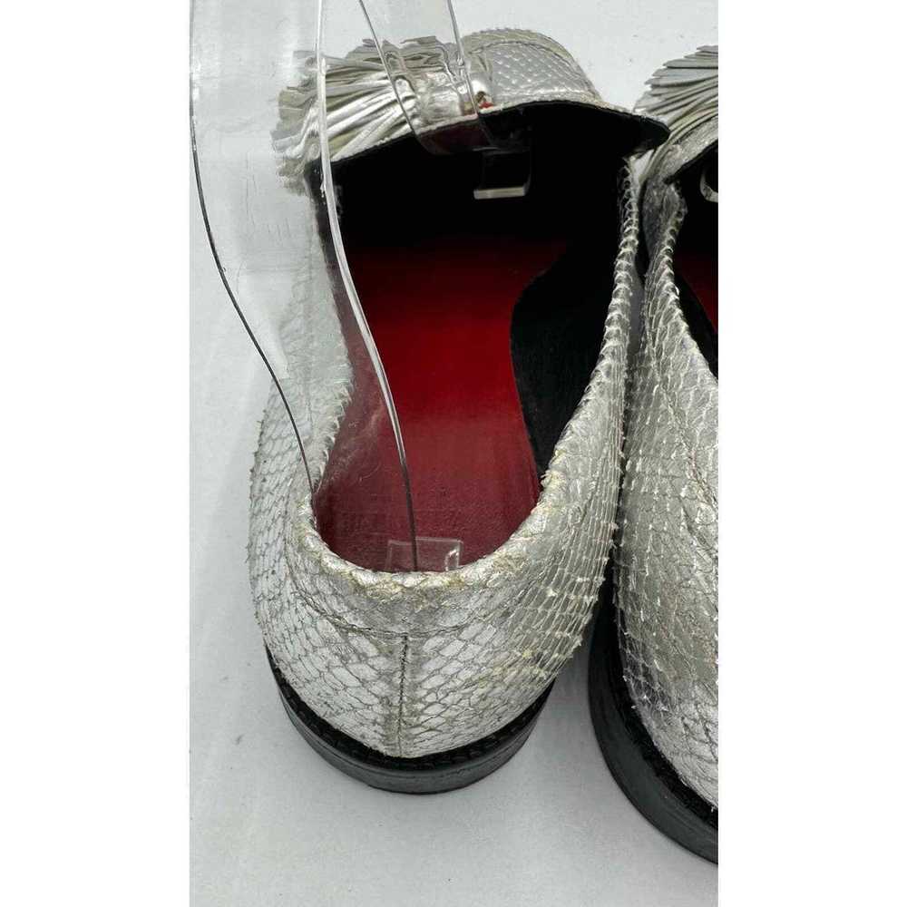 Frances Valentine Greta Silver Tassle Loafers Siz… - image 5