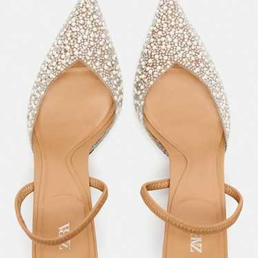 Zara Pearl Heeled Slingbacks