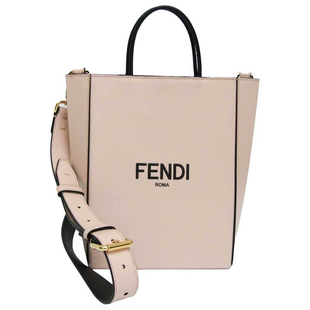 Fendi Logo Shopper Tote leather handbag - image 1