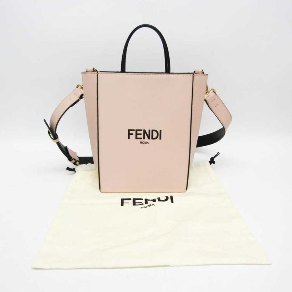 Fendi Logo Shopper Tote leather handbag - image 8