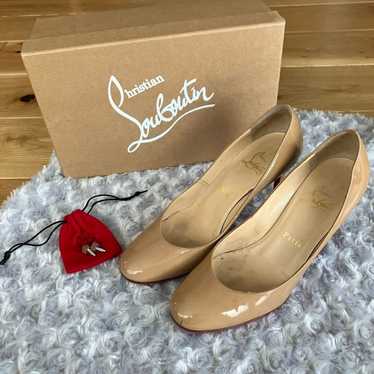 [Christian Louboutin] Beige Patent Pumps