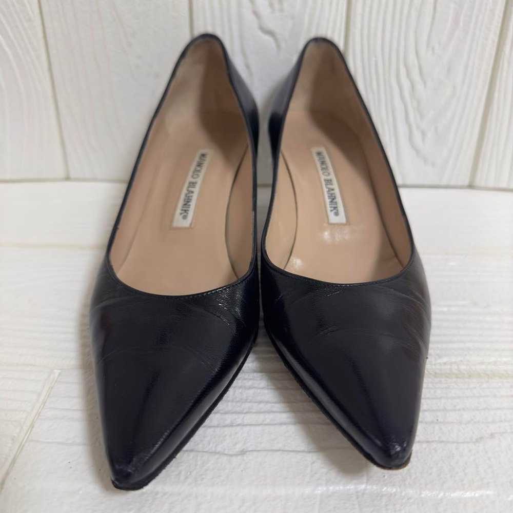 ☆Manolo Blahnik Pumps 35 1/2 Made in Italy Black - image 10